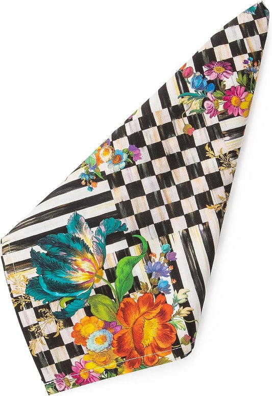 MACKENZIE-CHILDS Cotton Napkin, Cloth Dinner Napkin, Courtly Flower Market