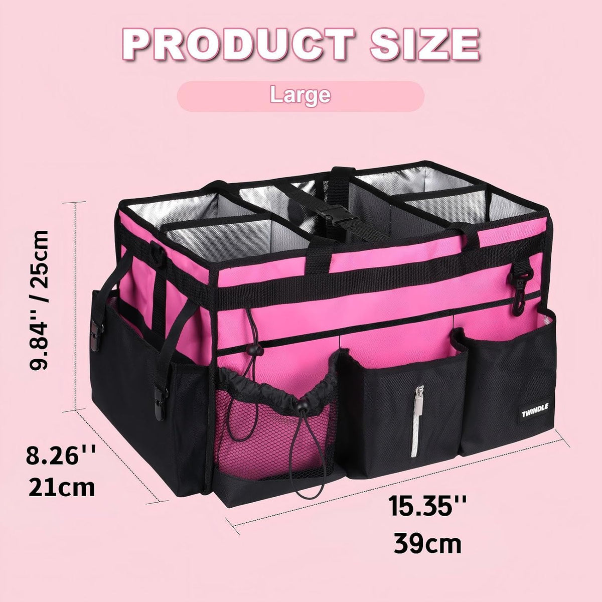 Large Cleaning Caddy Bag With Detachable Divider,Caddy Organizer With Handle,Cleaning Supply Storage With Adjustable Shoulder Strap & Waist Belt For Cleaners,Cleaning Housekeepers