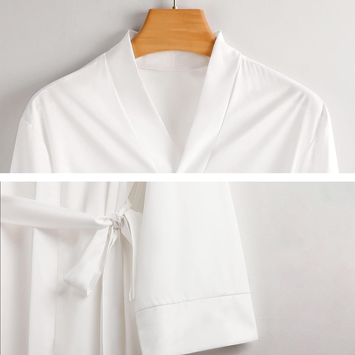 Pink Pastel Checkered Print Short Robes for Women, Belted Bathrobe Nightgown Sleepwear Loungewear Dressing Gown