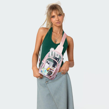 Clear Bag for Stadium Events, Clear Purse for Women Stadium Crossbody Bag, Transparent Bag for Concerts Sports