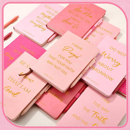 20 Pcs Christian Gift for Women Bulk Christian Journals, Pink