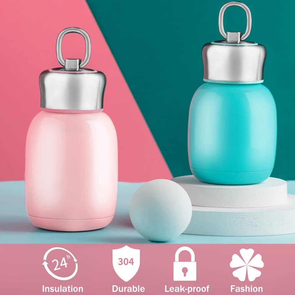 Mini 7 oz Stainless Steel Water Bottle, Portable Small Sports Vacuum Insulated Water Bottle Leak Proof Sport Tumbler Cup Hot and Cold Water Bottle