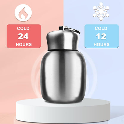 Mini 7 oz Stainless Steel Water Bottle, Portable Small Sports Vacuum Insulated Water Bottle Leak Proof Sport Tumbler Cup Hot and Cold Water Bottle