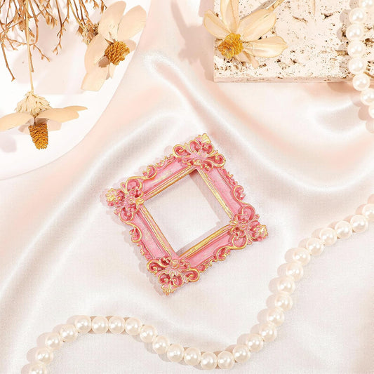 25 Pcs Pink Gold Mini Vintage Picture Frames Bulk
