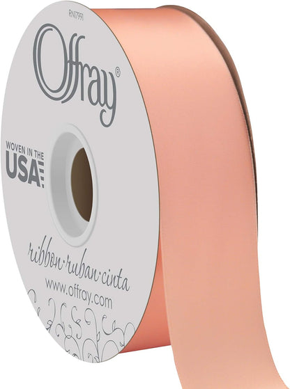 Double Face Satin Ribbon, 50 Yards, Petal Peach