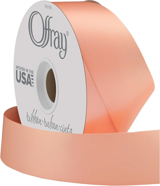 Double Face Satin Ribbon, 50 Yards, Petal Peach