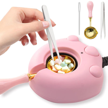 Electric Wax Warmer Pink Seal Melter for Melting Beads and DIY