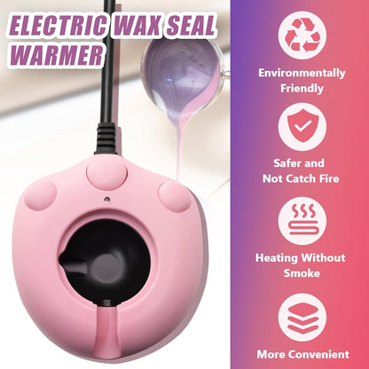 Electric Wax Warmer Pink Seal Melter for Melting Beads and DIY