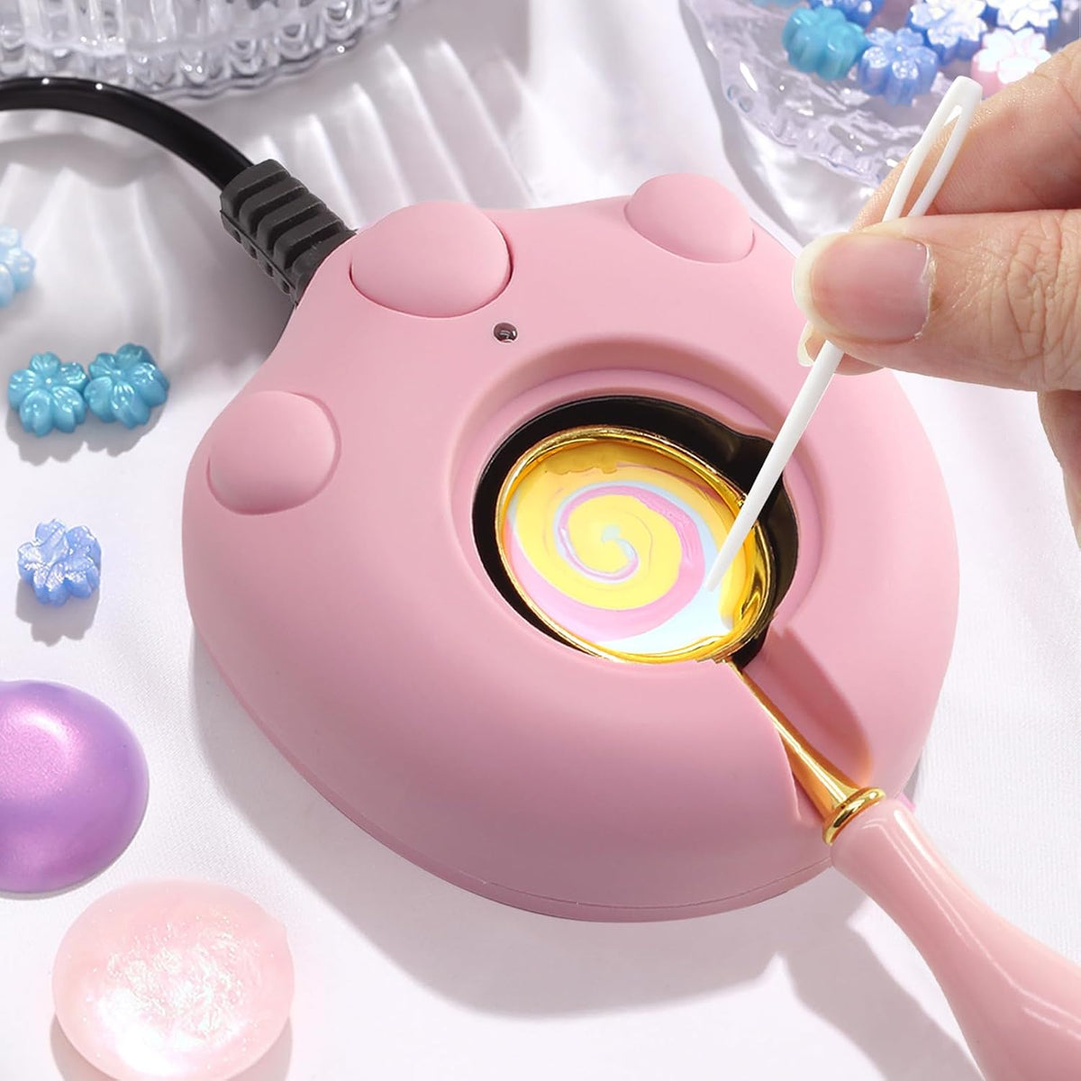 Electric Wax Warmer Pink Seal Melter for Melting Beads and DIY