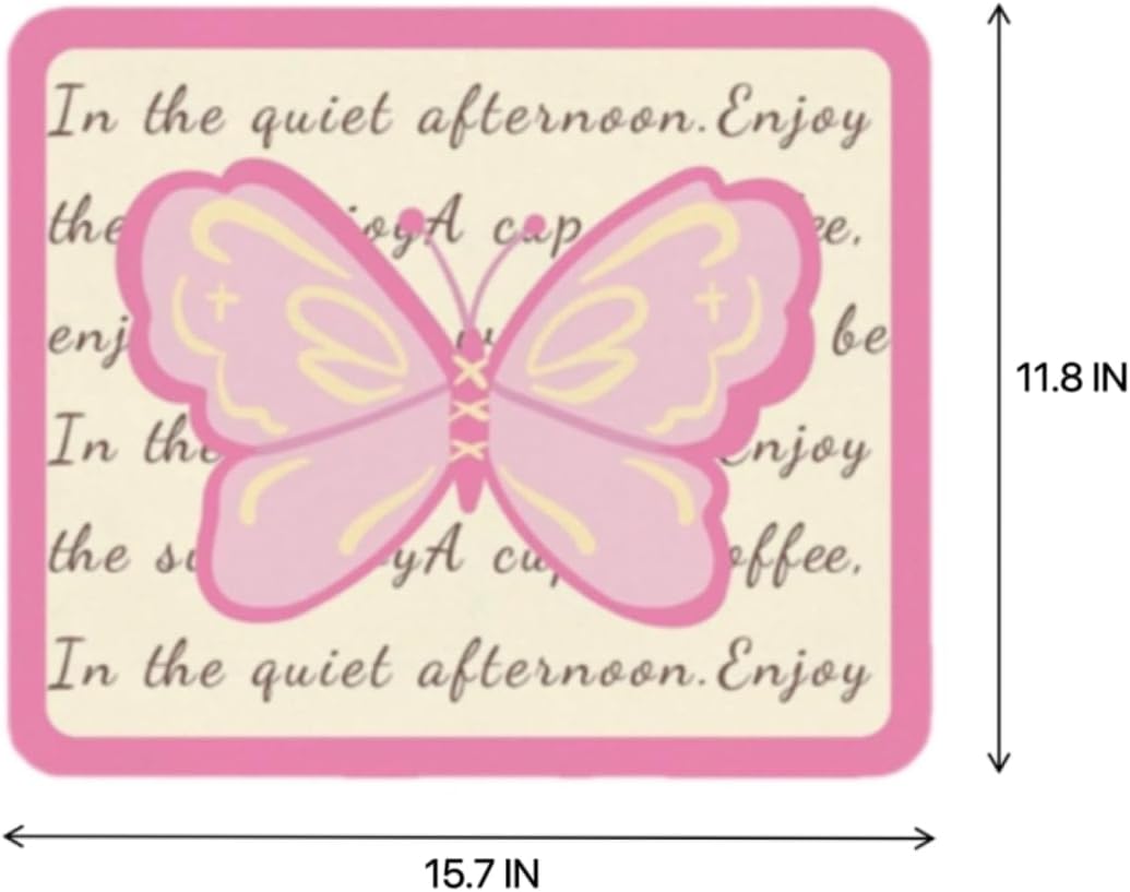 Dish Drying Mat for Kitchen Counter, Butterfly Pink Heat Resistant Home Coffee Pad Fit Under Sink,Bar,Table,Kitchen Accessories (PINK,11.8"x15.7")