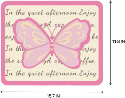 Dish Drying Mat for Kitchen Counter, Butterfly Pink Heat Resistant Home Coffee Pad Fit Under Sink,Bar,Table,Kitchen Accessories (PINK,11.8"x15.7")