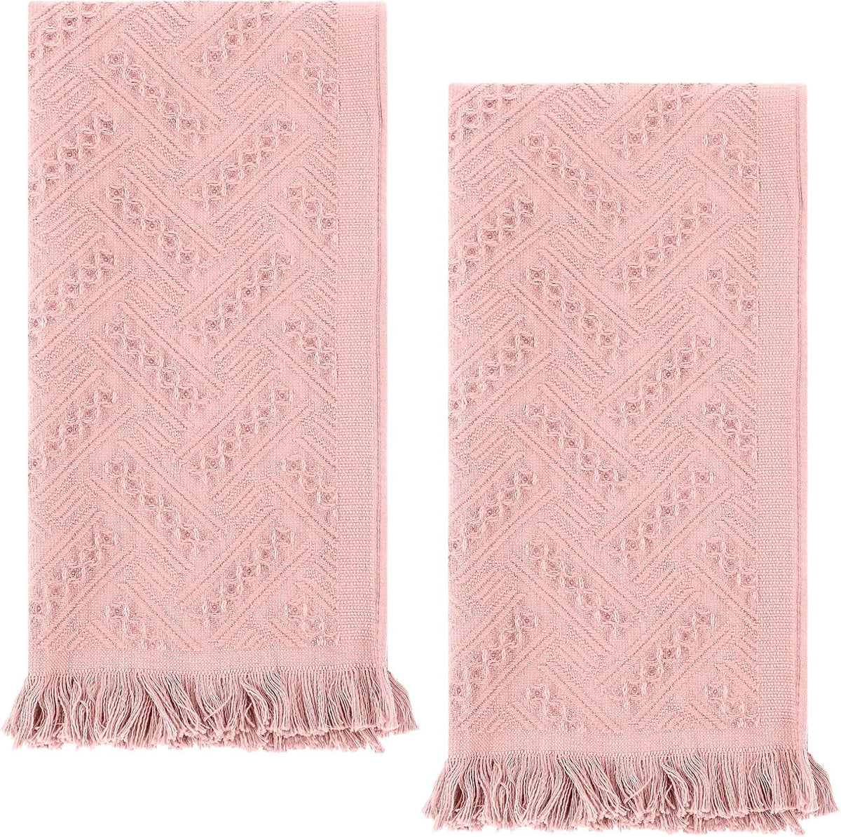 2 Pcs Boho Bathroom Hand Towel, 13 x 30 Inch Decorative Face Towel