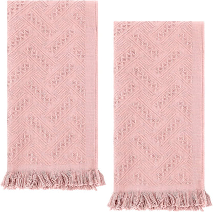 2 Pcs Boho Bathroom Hand Towel, 13 x 30 Inch Decorative Face Towel