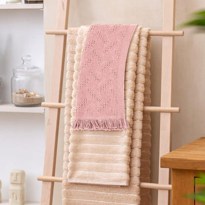 2 Pcs Boho Bathroom Hand Towel, 13 x 30 Inch Decorative Face Towel