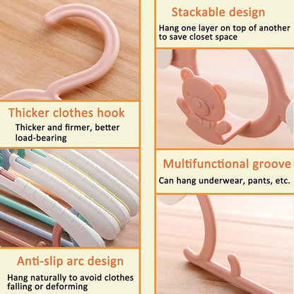 Baby Clothes Hangers 20 Pack, Plastic Kids Hangers Space Saving for Closet