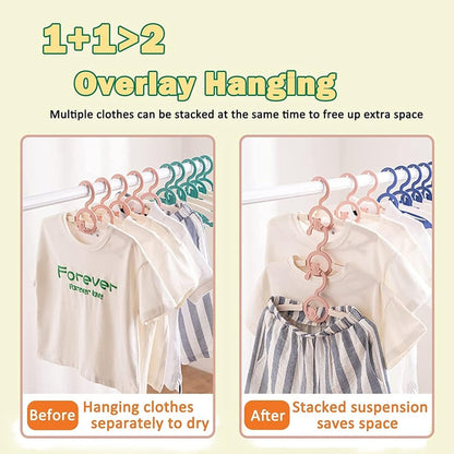Baby Clothes Hangers 20 Pack, Plastic Kids Hangers Space Saving for Closet