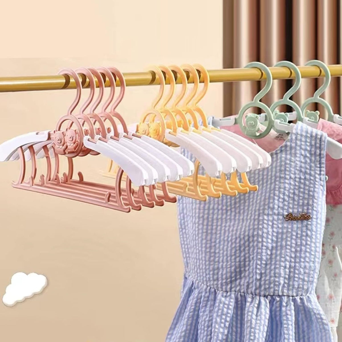 Baby Clothes Hangers 20 Pack, Plastic Kids Hangers Space Saving for Closet
