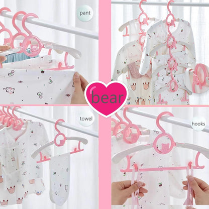 Baby Clothes Hangers 20 Pack, Plastic Kids Hangers Space Saving for Closet