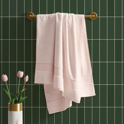 Cotton Bath Towel Soft, Highly Absorbent, 30x56, Blush Pink 1 Pc