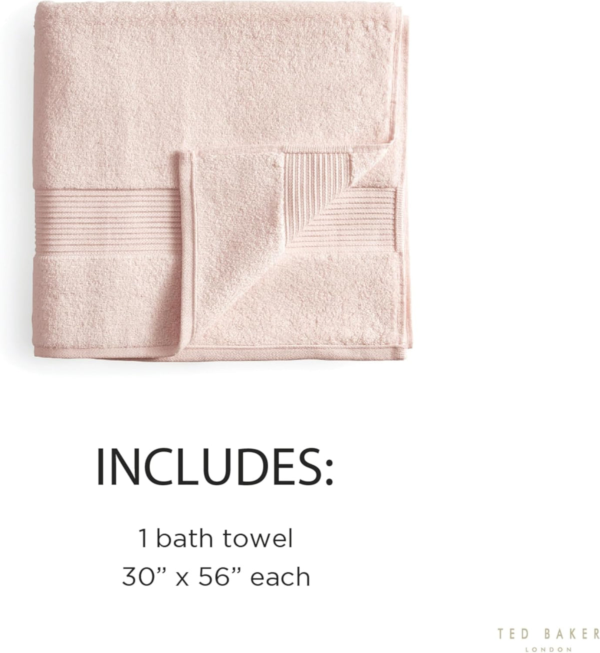 Cotton Bath Towel Soft, Highly Absorbent, 30x56, Blush Pink 1 Pc