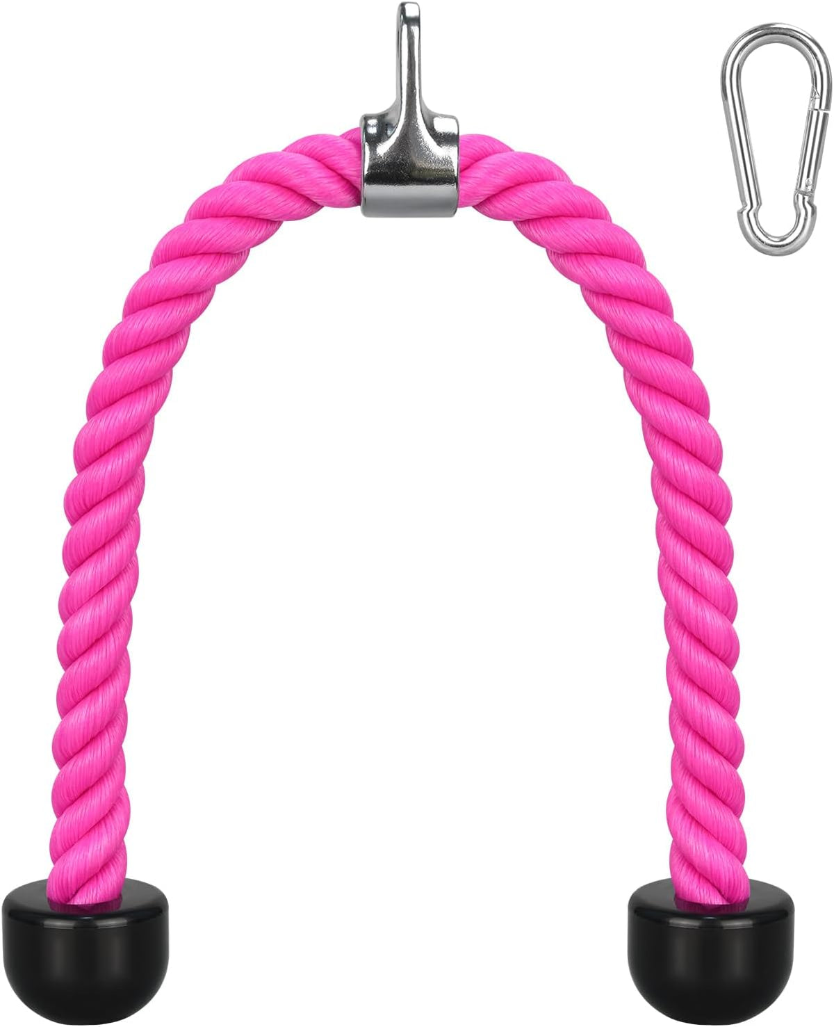 Pink Tricep Rope, 27 & 36 Inch Rope Length, Cable Machine Attachment