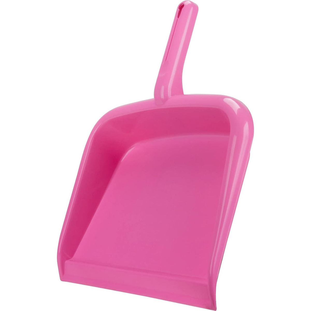 Handheld Dustpan with Handle, Cleaning Essentials for Home and Commercial Use, 10", Bright Pink