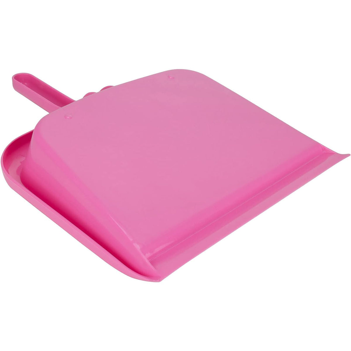 Handheld Dustpan with Handle, Cleaning Essentials for Home and Commercial Use, 10", Bright Pink