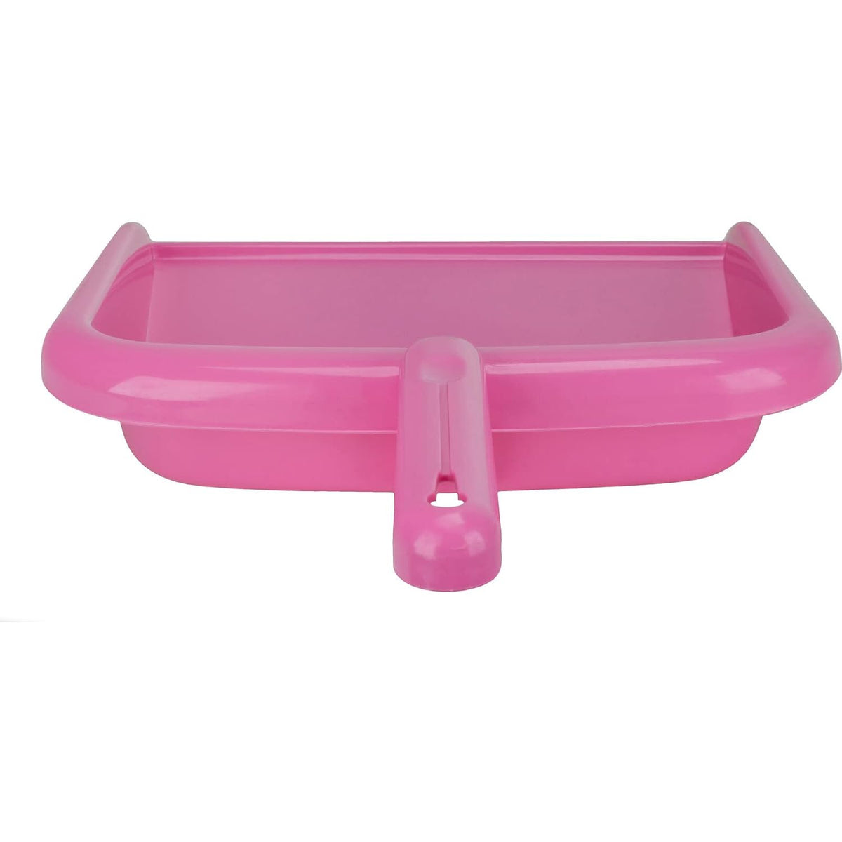 Handheld Dustpan with Handle, Cleaning Essentials for Home and Commercial Use, 10", Bright Pink