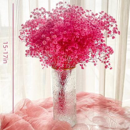 4000+ Pink-Dried-Babys-Breath-Flowers-Bouquet, 17.2In Pink Flower, Natural Gypsophila Branches for Wedding, Valentine's Day, Dry Flowers Bulk for Vase, Home Party Decor, DIY Wreath Floral