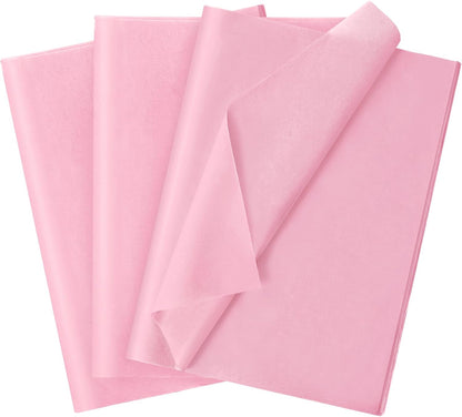 120 Sheets 20"X14" Pink Tissue Paper for Gift Bags Wrapping, Art Tissue Paper Bulk for Weddings Birthday Party Crafts Decoration