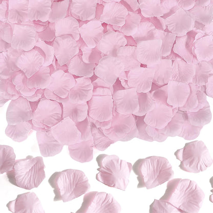 1000 Pcs Rose Petals Artificial Silk Flower Petals Romantic Decorations for Wedding Engagement Birthday Event Anniversary Party Backdrop Supplies Pink