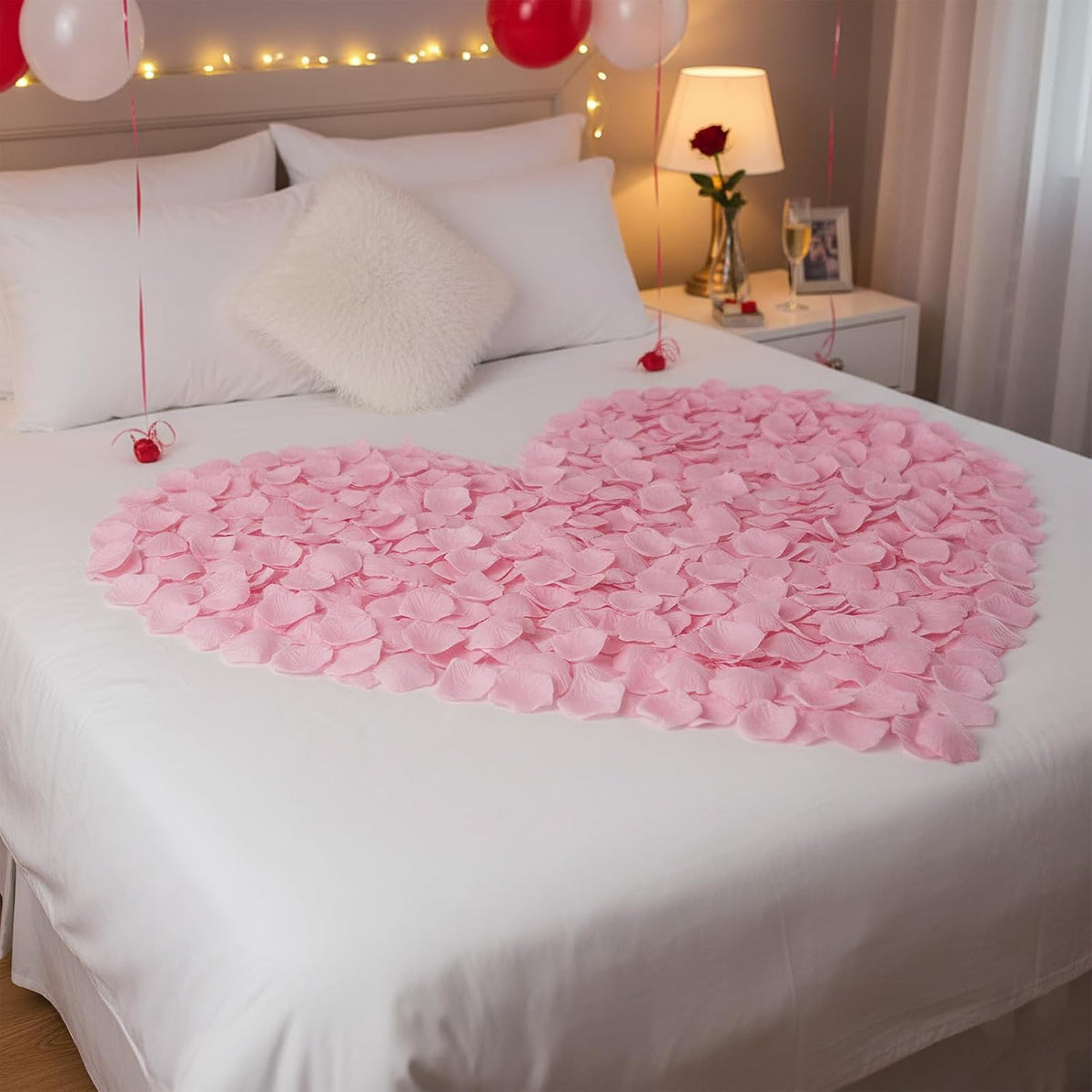 1000 Pcs Rose Petals Artificial Silk Flower Petals Romantic Decorations for Wedding Engagement Birthday Event Anniversary Party Backdrop Supplies Pink