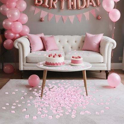 1000 Pcs Rose Petals Artificial Silk Flower Petals Romantic Decorations for Wedding Engagement Birthday Event Anniversary Party Backdrop Supplies Pink