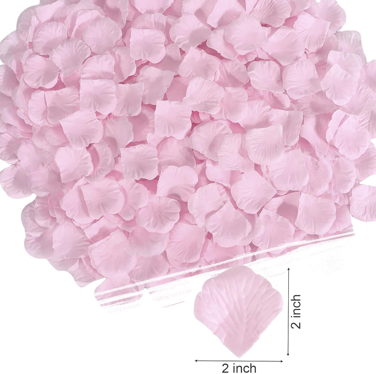 1000 Pcs Rose Petals Artificial Silk Flower Petals Romantic Decorations for Wedding Engagement Birthday Event Anniversary Party Backdrop Supplies Pink