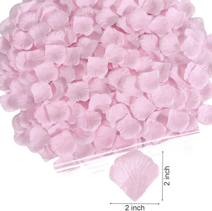 1000 Pcs Rose Petals Artificial Silk Flower Petals Romantic Decorations for Wedding Engagement Birthday Event Anniversary Party Backdrop Supplies Pink