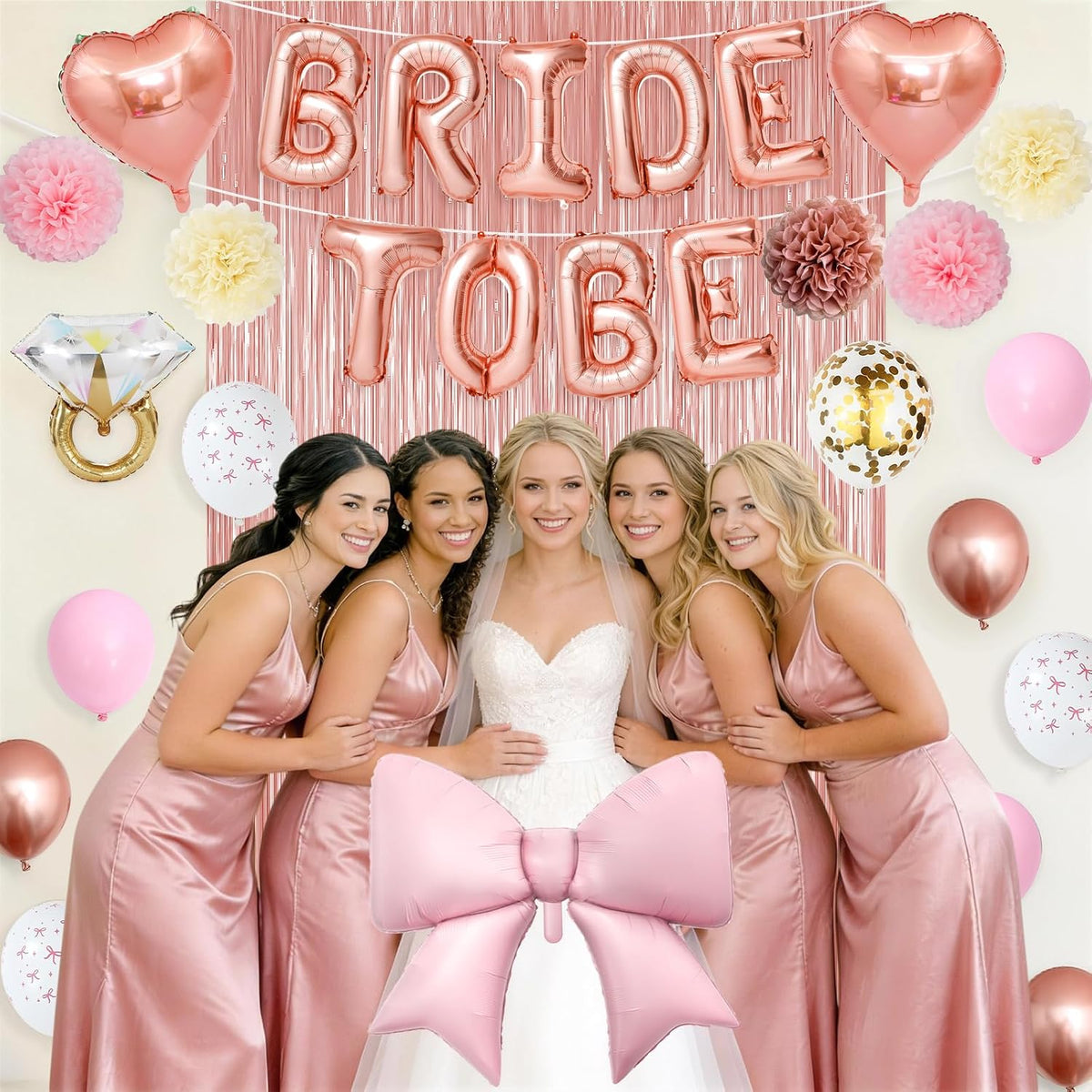 Rose Gold Bachelorette Party Decorations,Bride To Be Bridal Shower Balloons