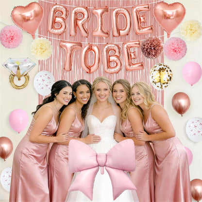 Rose Gold Bachelorette Party Decorations,Bride To Be Bridal Shower Balloons