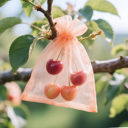G2PLUS Blush Peach Organza Bags 4x6 In - 100PCS Drawstring Organza Bags, Sheer Mesh Jewelry Pouches, Candy Gift Wrap Pouch for Valentines, Christmas, Wedding Party Favors