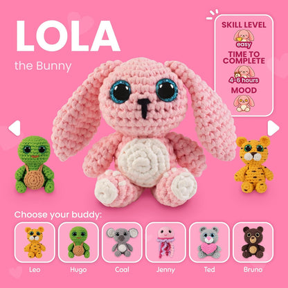 Crochet Kit for Beginners, Bunny Lola