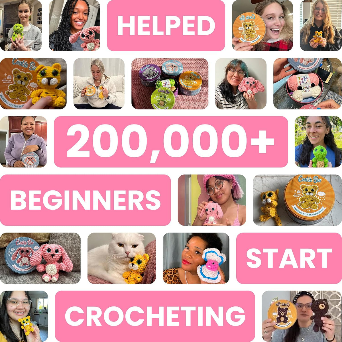 Crochet Kit for Beginners, Bunny Lola