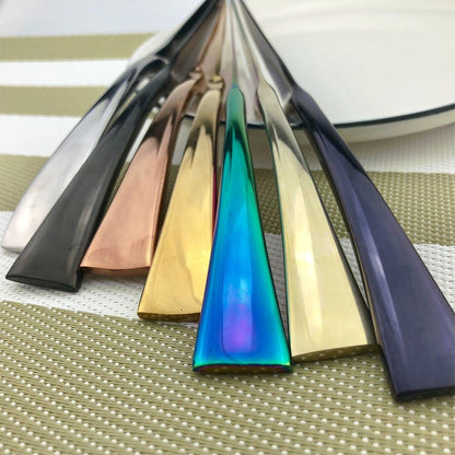 Rose Gold Copper Color Stainless Steel Steak Knife Set/Table Knife Flatware Set, 4-Piece