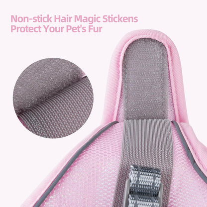 Sparkly XXXS Dog Harness and Leash Set, Step in Soft Light Puppy Vest, Breathable Reflective Pet Harness for Walking, Puppy Harness for Small Dogs Cats (Pink, XXXS)