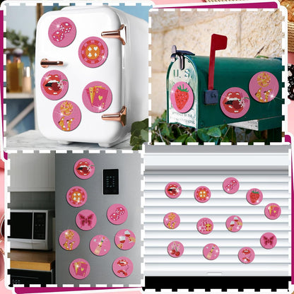 12 Pcs Diamond Art Magnets Kit for Adults, DIY Cute Fridge Decor