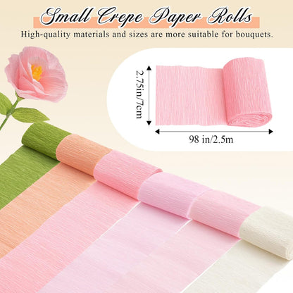 Crepe Paper Flower Making Kit, Complete DIY Craft Aesthetic Gift with 3 Vises & Supplies to Make 30 Flowers, Sensory Arts Idea Gift for Adults, Couples, Friends, Women(Pink)