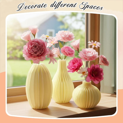 Crepe Paper Flower Making Kit, Complete DIY Craft Aesthetic Gift with 3 Vises & Supplies to Make 30 Flowers, Sensory Arts Idea Gift for Adults, Couples, Friends, Women(Pink)