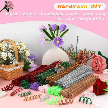 Pipe Cleaners, 100Pcs Light Pink Pipe Cleaners Bulk for DIY Crafts