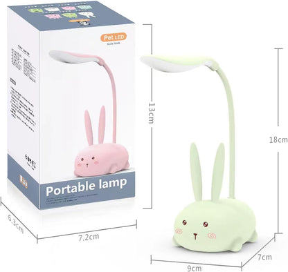 LED Desk Lamp，Mini Cat Night Light, Portable LED Table Light, Cute Foldable USB Rechargeable Reading Light Bedroom Children's Bedside Study (Pink)