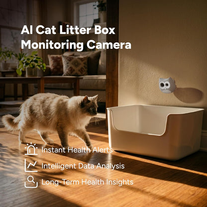 LitterLens Cat Litter Box Camera with App, AI Health Monitoring & Alerts, Track Urination & Stool, Multi-Cat Recognition, Works with Every Litter Box, Pet Health Monitor (Pink)
