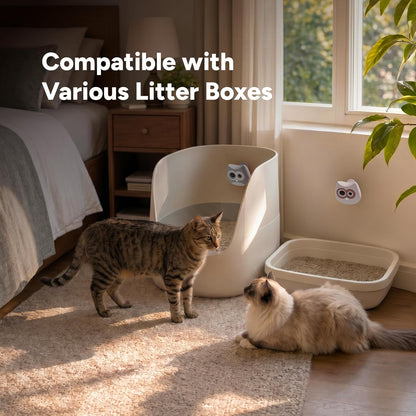 LitterLens Cat Litter Box Camera with App, AI Health Monitoring & Alerts, Track Urination & Stool, Multi-Cat Recognition, Works with Every Litter Box, Pet Health Monitor (Pink)