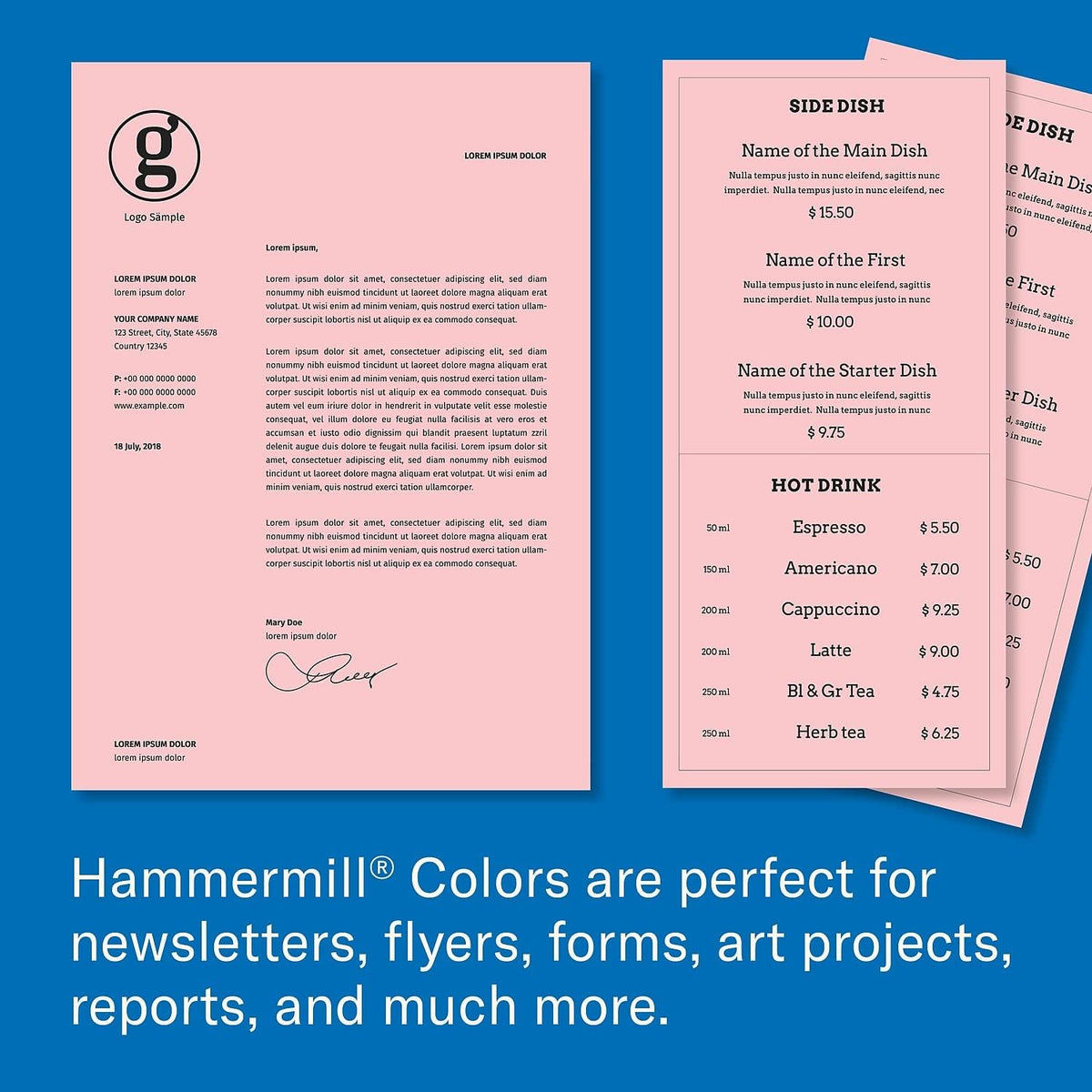 International Paper Company 103390 Multipurpose Paper, 20lb., 8-1/2-Inch x14-Inch, Pink